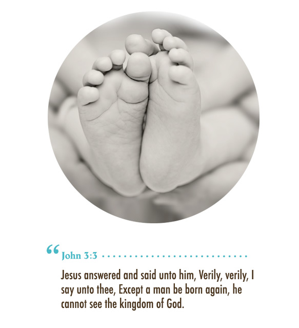 Jesus answered and said unto him, Verily, verily, I say unto thee, Except a man be born again, he
cannot see the kingdom of God.